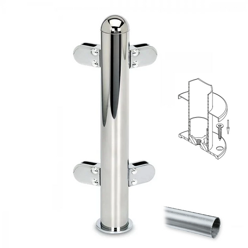 Buffet display case 3A. 90° upright stainless steel coating