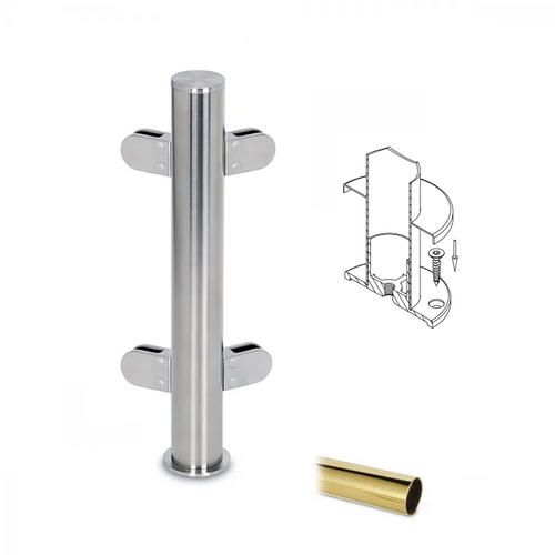 Buffet display case 3A. 90° upright Brass coating