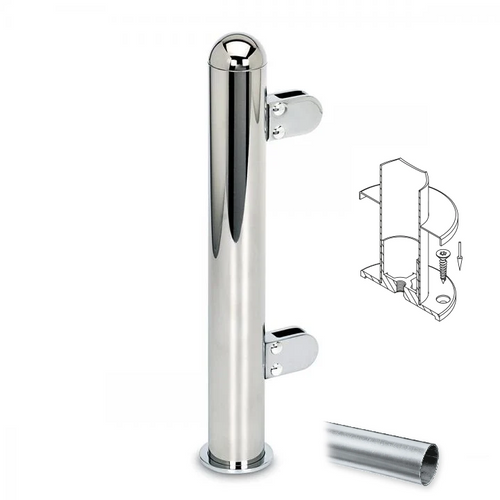 Buffet display case 3A left upright stainless steel coating