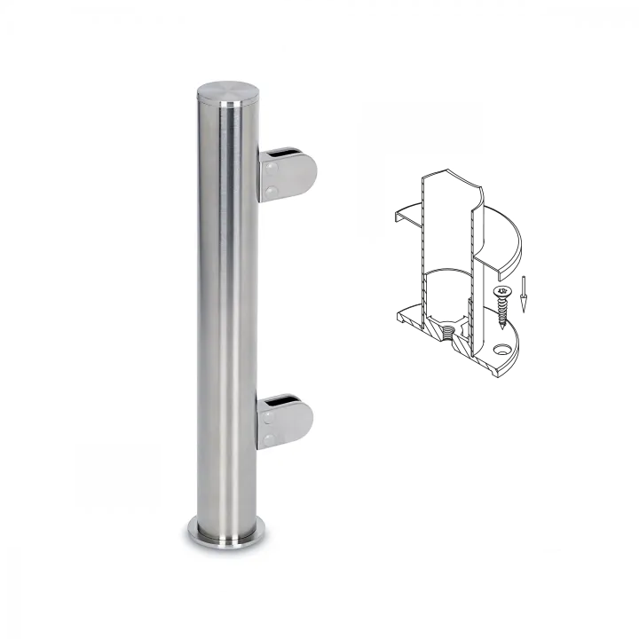 Buffet display case 3A left upright stainless steel coating