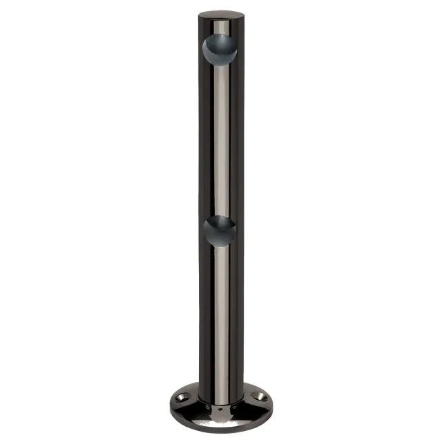 Endstütze, hohes Modell, 10 mm ø, Edelstahlbeschichtung