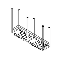 Flaschenregal 150 cm Messingbeschichtung 25 mmØ