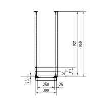 Flaschenregal 75cm Edelstahlbeschichtung 25 mmØ