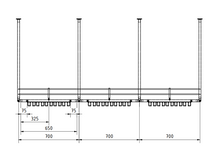Flaschenregal 225cm Anthrazit 38 Beschichtung mmØ