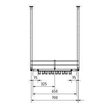 Flaschenregal 75cm Anthrazitbeschichtung 38 mmØ