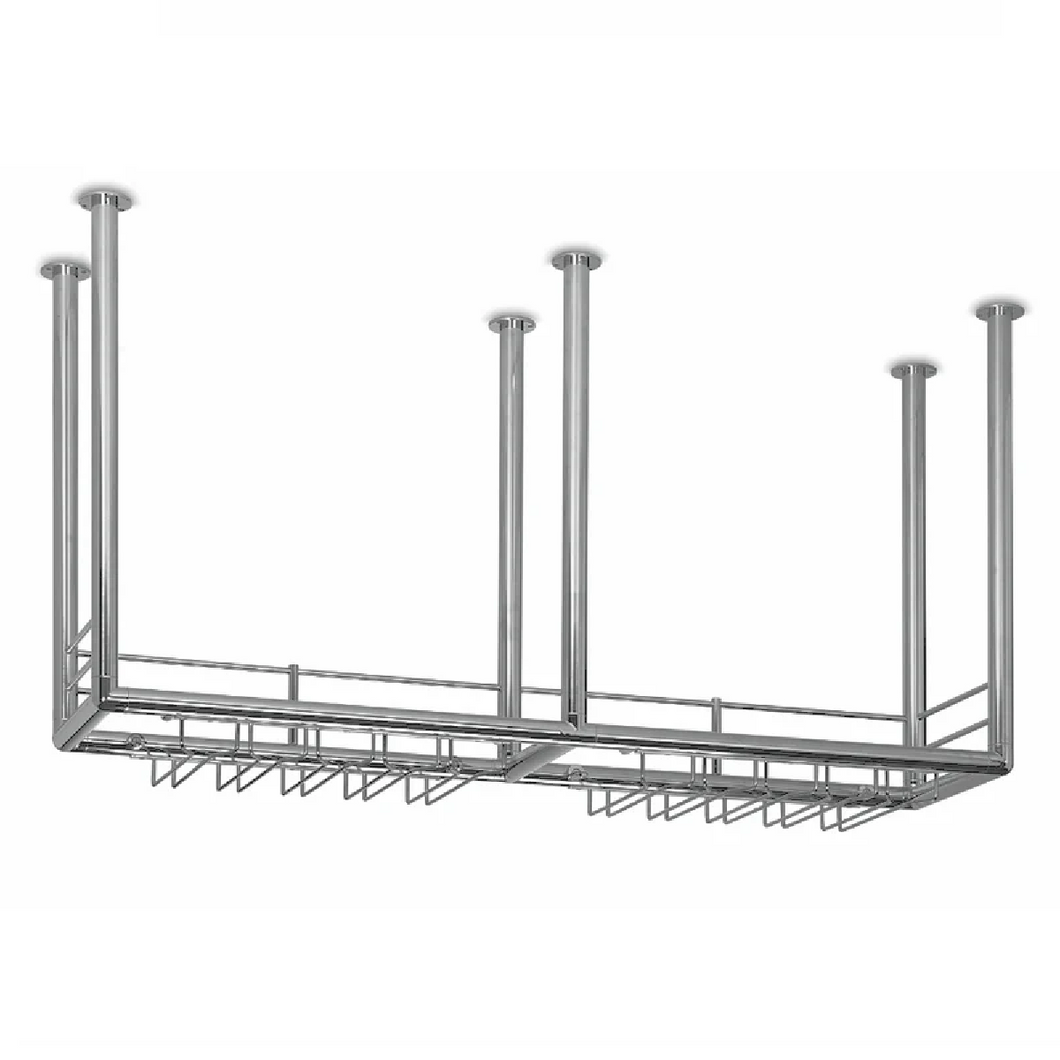 Flaschenregal 150cm Edelstahlbeschichtung 25 mmØ