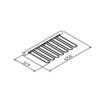 Flaschenregal 142,5 cm Messingbeschichtung 25 mmØ