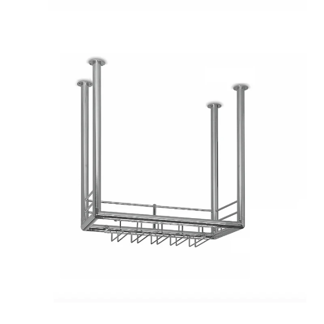 Flaschenregal 75cm Edelstahlbeschichtung 25 mmØ