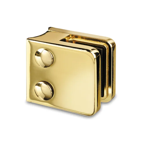 GLASS CLAMP BRASS COATING PIPE MOUNTING 30X30 MM