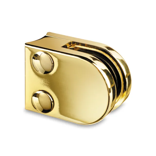 GLASS CLAMP BRASS COATING PIPE MOUNTING 40X50 MM