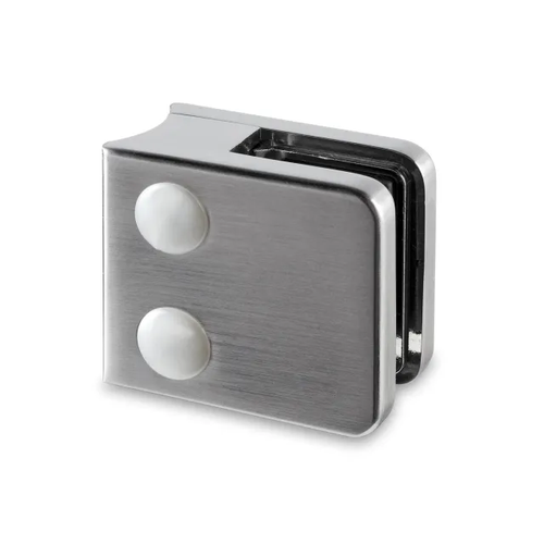 GLASS CLAMP STAINLESS STEEL COATING. PIPE MOUNTING 30X30 MM