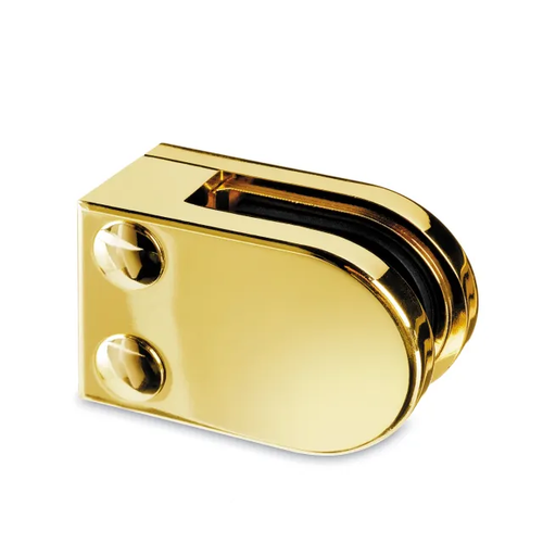 Glass clamp Brass coating, Wall mounting 27X40mm