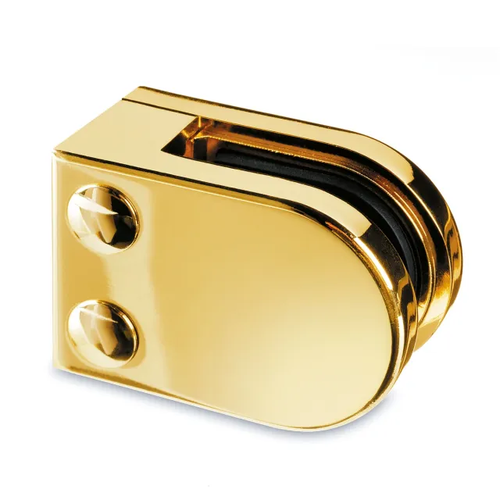 Glass clamp Brass coating, Wall mounting 45X63mm