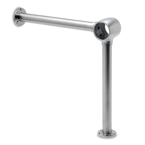 Hoeksteun/voetsteun RVS coating art.14C (IN TE KORTEN) 38mm en 50.8mm