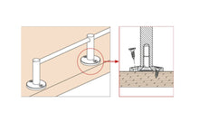 Tussensteun 10mmø RVS coating