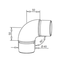 CONNECTOR A - Stainless steel coating 25mm, 38mm, 40mm and 50.8mm