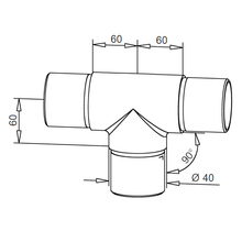 CONNECTOR E - Solid brass T-PIECE 25mm, 40mm and 50.8mm