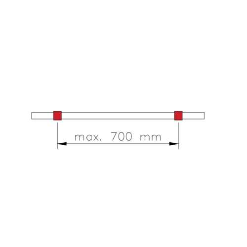 Extra heavy footrest/armrest Chrome art.10B - 38mm