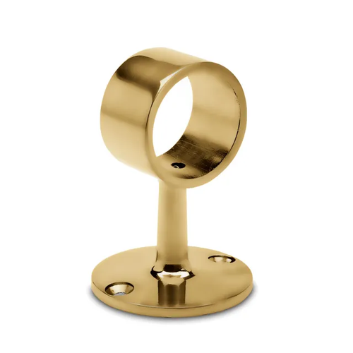 Leuninghouder geborsteld messing coating strak model art.12 - 25 en 38mm