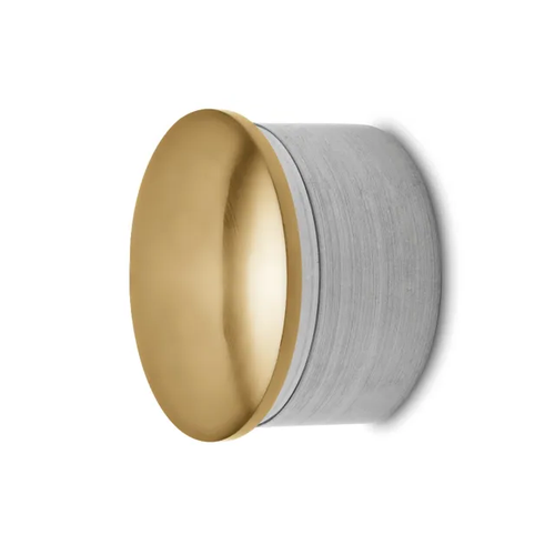Tube cap half round Brushed brass coating 25mm and 38mm