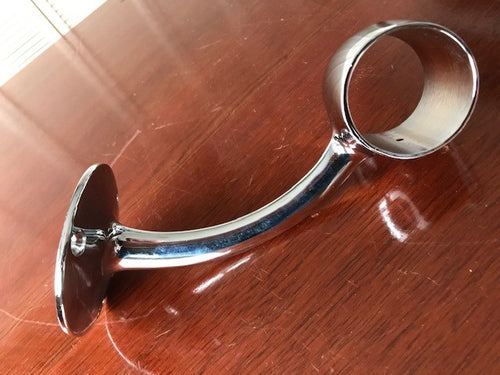 Heavy duty curved handrail support chrome Art.10A - 50.8mm