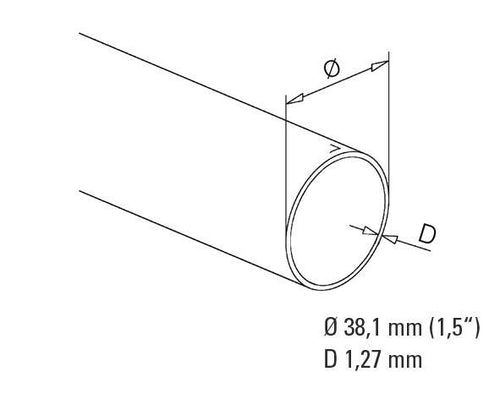 Buis Antraciet coating, 15 tot 150cm gezaagd - div. diameters