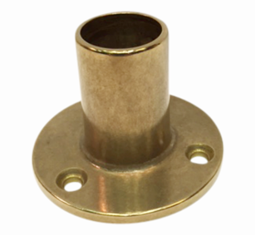Pipe support / pipe rosette brass solid high model 25mm