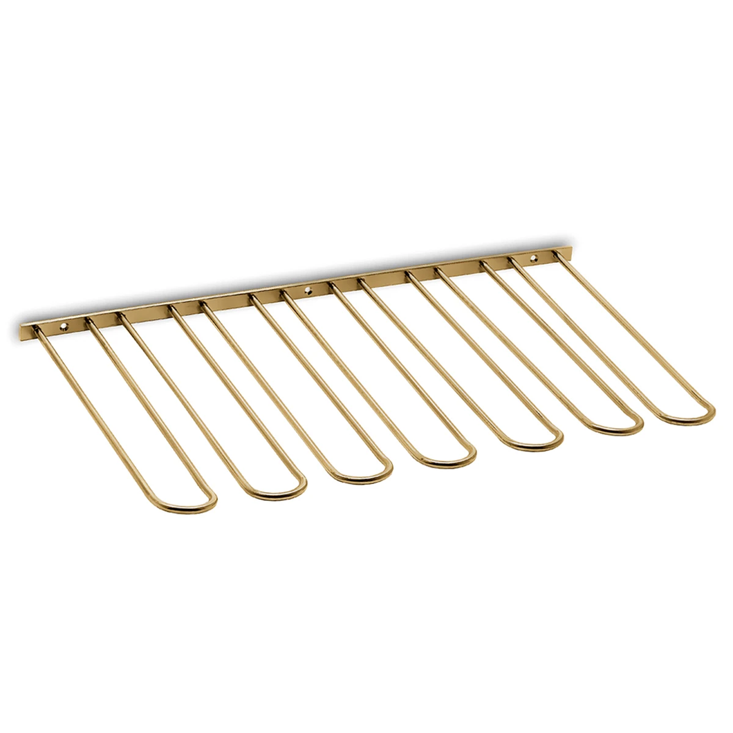 Glass holder set wall, Brushed brass coating