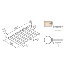 Glass holder set wall, Chrome