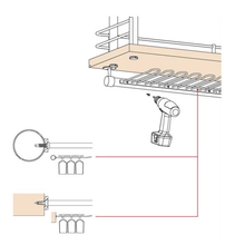 Glass holder set wall, stainless steel