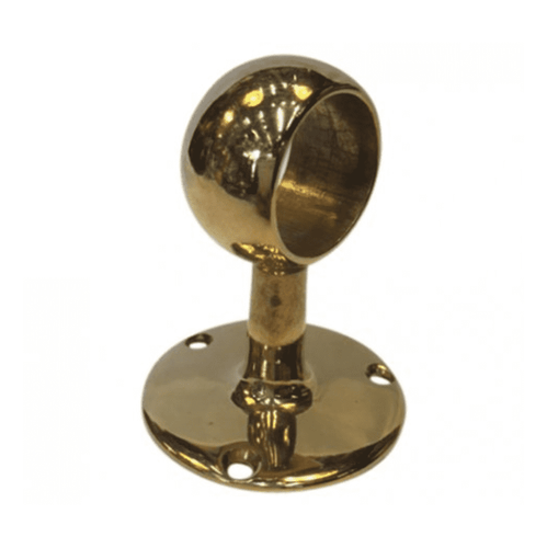 Brass solid open railing holder art.12 - 25mm short model
