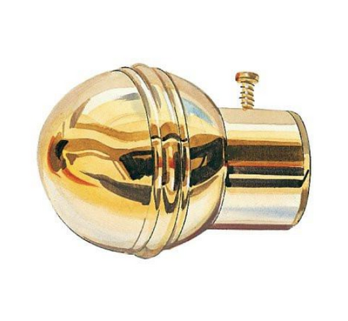 Knob fitting over tube art.16. Brass - 25mm. 40mm
