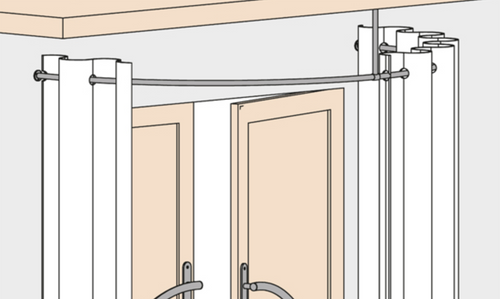 Draft curtain rod 25 mm anthracite