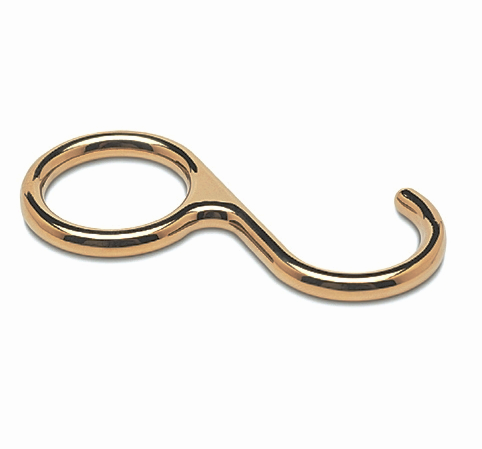 Schuifhaken ongelakt messing art.23 - 16mm