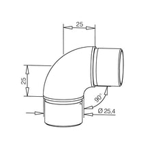 CONNECTOR A - Stainless steel coating 25mm, 38mm, 40mm and 50.8mm