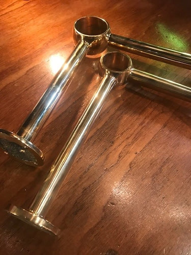Corner support/footrest brass solid art.14A 40mm, extra strong