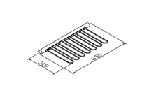 Flaschenregal 142,5cm Edelstahlbeschichtung 25 mmØ