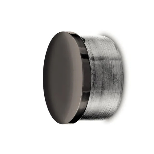 Tube cap flat anthracite coating 25mm, 38mm