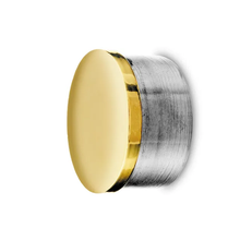 Tube cap flat Brass coating 25mm, 38mm and 50.8mm