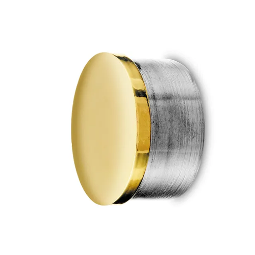 Tube cap flat Brass coating 25mm, 38mm and 50.8mm