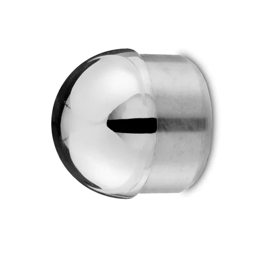 Tube cap half round Chrome 16mm, 25mm, 38mm and 40mm