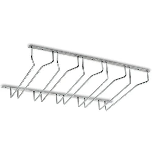 Glazenhouder set 5 rijen, RVS 400mml