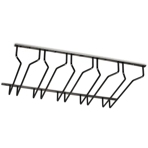 Glazenhouder set 5 rijen, Zwart coating 450mml