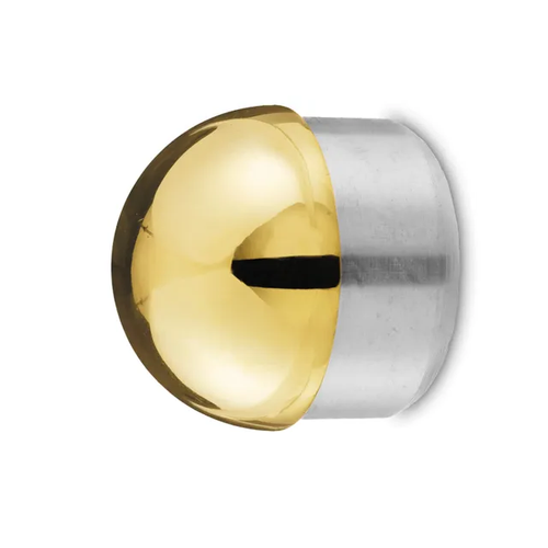 Tube cap half-round Brass coating 25mm, 38mm and 50.8mm