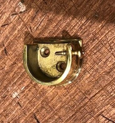 Halve buissteun art.17B massief messing 25mm