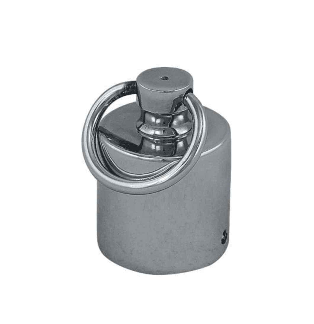 Koordhouder 30mm met ring Chroom