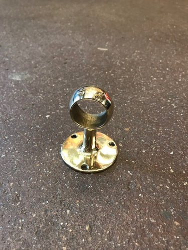 Brass solid open railing holder art.12 - 25mm short model