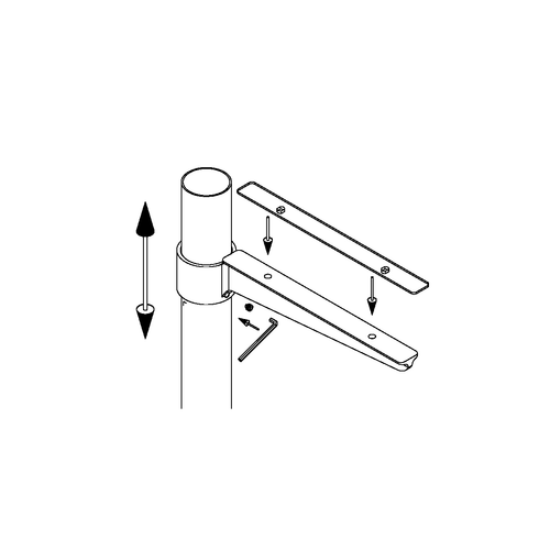 Brass coated glass plate support for tube art. 9D - 25mmø, 38mmø