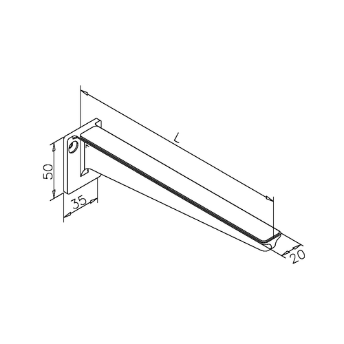 Brass coating glass plate support for wall art.9C - 20cm. 30cm