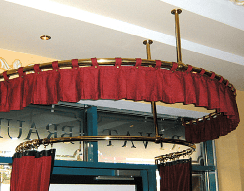 Draft curtain rod 25 mm Brass coating